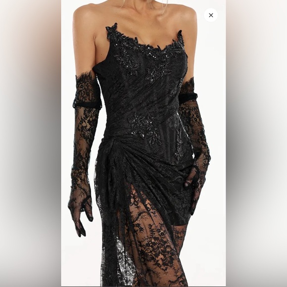 Thandiwe Lace Strapless Maxi Dress - Picture 1 of 2